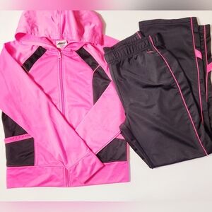 Avia Girl's Pink and Black Tracksuit Set Size: 14/16 XL